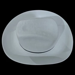 WHITE FELT COWBOY HAT WITH BLACK BAND