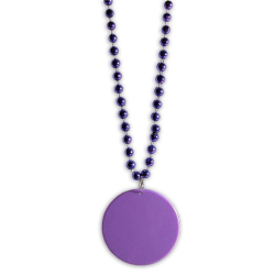 MEDALLION BEADS 33" - PURPLE
