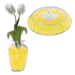 WATER-STORING GEL BEADS - YELLOW - (½ OZ) - (DISC.)