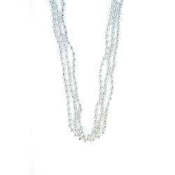BEAD NECKLACE 33" - SILVER - PACK OF 12