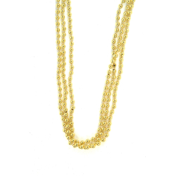 BEAD NECKLACE 33" -GOLD - PACK OF 12