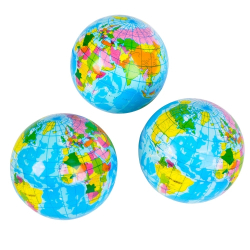 SQUEEZE BALL EARTH 3" - PACK OF 12