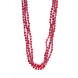 BEAD NECKLACE 33 " PINK - PACK OF 12