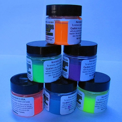 PEINTURE GLOW POUR LE CORPS - PQT DE 6 COULEURS - (1 OZ CH. COULEUR)