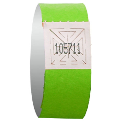 NEON LIME WRISTBAND EVENT ADMISSION - 3/4" - PACK OF 500 UNITS