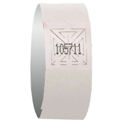 BRACELET D'ADMISSION BLANC -3/4"- PAQUET DE 500 UNITES