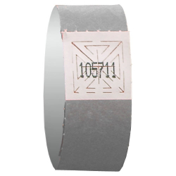 SILVER WRISTBAND EVENT ADMISSION - 3/4" - PACK OF 500 UNITS