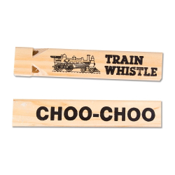 SIFFLET TRAIN EN BOIS 7'' - PAQUET DE 12'