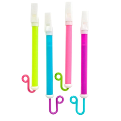 FLUTE A COULISSE 8.5" - ASSORTIES - PAQUET DE 12