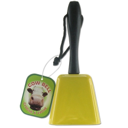COWBELL WITH HANDLE - YELLOW