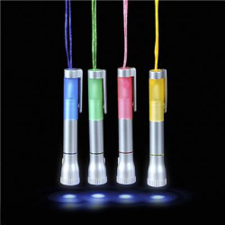 LIGHT UP PEN NECKLACE WITH LED - PACK OF 12 - 3 LR41 BATTERIES INCLUDED & REPLACEABLE