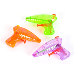 FUSIL A EAU TRANSLUCIDE 4" - ASSORTIES - PAQUET DE 12