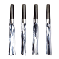 SQUAWKERS 6" - BLACK & SILVER - PACK OF 96