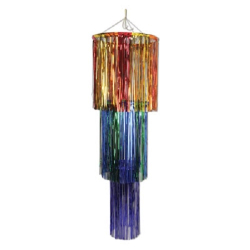 DECORATION SCINTILLANTE DE 4' A SUSPENDRE - MULTICOULEUR - PAQUET DE 6