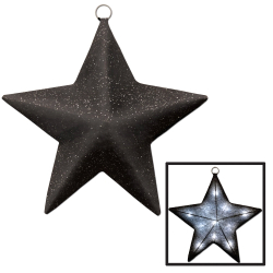 ETOILE SCINTILLANTE LUMINEUSE 16" - NOIR &ARGENT