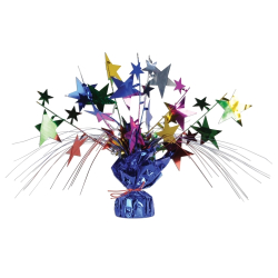 CENTRES DE TABLE ETOILES 18" - MULTICOLORE - PAQUET DE 12