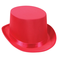 CHAPEAUX HAUTS SATINES - ROSE - PAQUET DE 6
