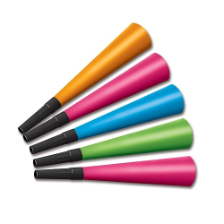 TROMPETTE COULEUR NEON - PAQUET DE 100