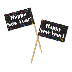 BATONS HAPPY NEW YEAR 2½" - 12 PAQUETS DE 50