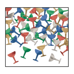 CONFETTIS DE TABLE VERRES - ASSORTIES - PAQUET DE 12