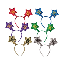 HAPPY NEW YEAR STAR BOPPERS - ASSORTED - PACK OF 12