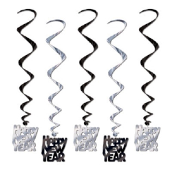 TOURBILLON HAPPY NEW YEAR - NOIR &ARGENT - PAQUET DE 6