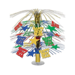 CENTRE DE TABLE CASCADE HAPPY NEW YEAR - PAQUET DE 6