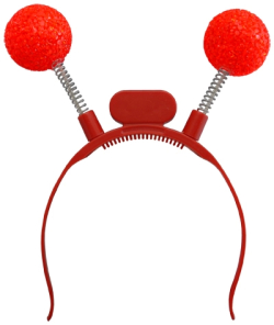 RED BALL FLASHING LED BOPPERS - PACK OF 12- 3X AG13 BATTERIES INCLUDED & REPLACEABLE