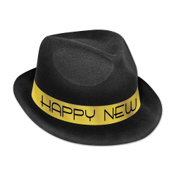 CHAIRMAN BLACK & GOLD HAT - PACK OF 25