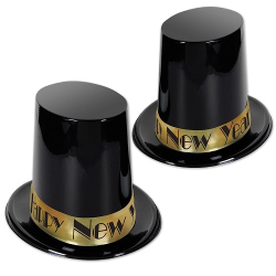 BIG TOP HATS - GOLD - PACK OF 25