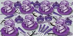 ENSEMBLE BONNE ANNEE POUR 50 - MAUVE ET ARGENT