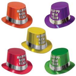 FLUORESCENT HI-HATS - ASSORTED - PACK OF 25