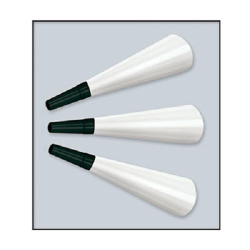 9'' WHITE FOIL HORNS - PACK OF 100
