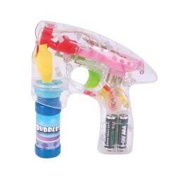 LED LIGHT UP BUBBLE GUN 7" - 3 BATTERIES AA INCLUDED & REPLACEABLE