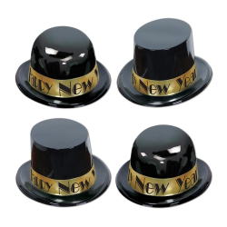 CHAPEAUX HAUTS &MELONS SHOWTIME - NOIR &OR - PAQUET DE 25