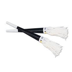 FLUTES 9" AVEC FRANGES - NOIR - PAQUET DE 100
