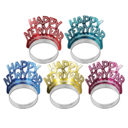NEW YEAR TIARAS - ASSORTED - PACK OF 50