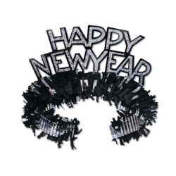 TIARES NEW YEAR REGAL - NOIR &ARGENT - PAQUET DE 50